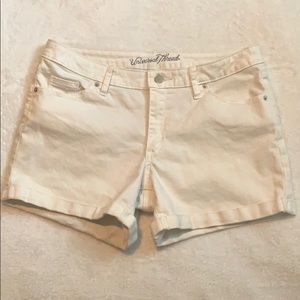 White jean shorts